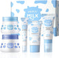Milk Skin Care Sets & Kits kids skin care products Milk Protein Skincare Gifts For Teenage Girls, gift set for women With Cleanser, Eye Cream, Moisturizer, Sunscreen, Glow Cream
