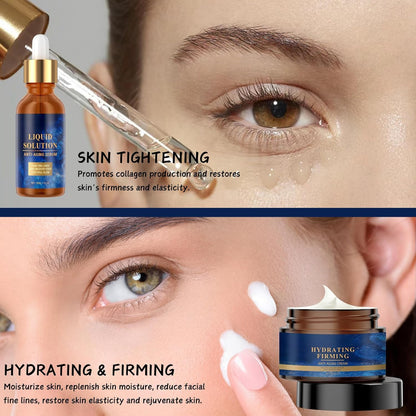 Olavita Skin Care Sets & Kits for Women - Anti Aging Liquid Solution Serum & Anti Wrinkle Cream - Stock Solution Facial Pamper Gifts for Women Fade Fine Lines (2pcs)