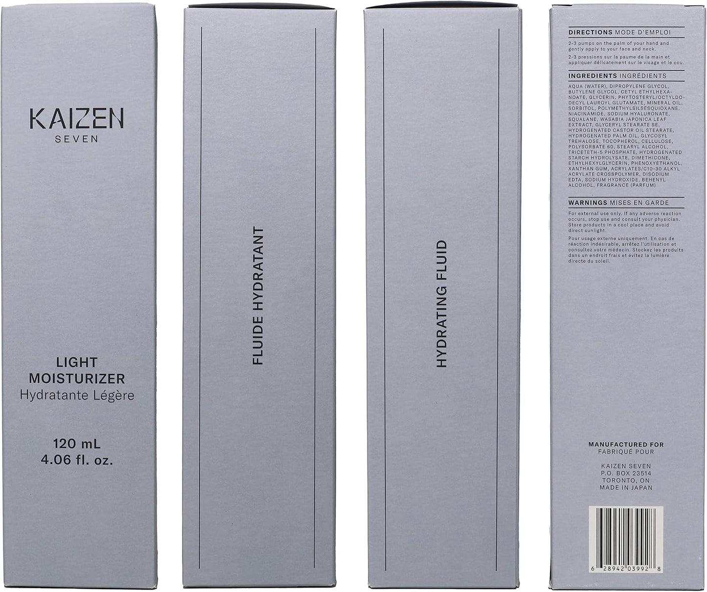 Kaizen Seven 2-Step Skincare Set for Men | Made in Japan | Premium Face Wash 100ML and Light Moisturizer 120ML