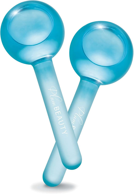 Plum Beauty Facial Ice Globes - Cooling Massage Tools for Refreshing Skincare Routine, Enhances Self Care, Reduces Puffiness - Set of 2