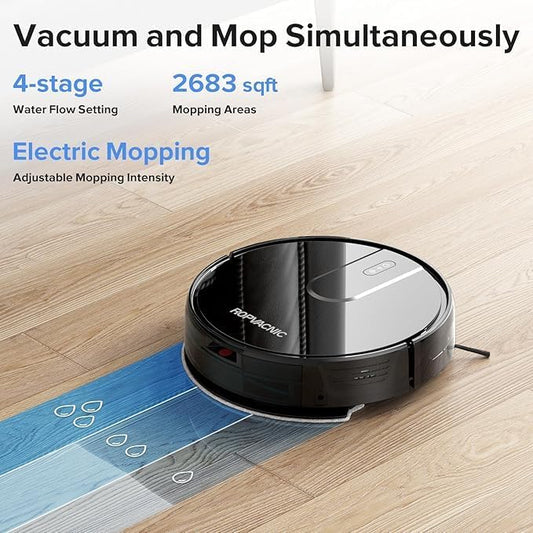 Robot Vacuum Cleaner Robot Vacuum and Mop Combo with 4000Pa Suction, Personalized Cleaning Adjustments, Self-Charging Robotic Vacuum Cleaner, Advanced Obstacle Avoidance - PuriLite