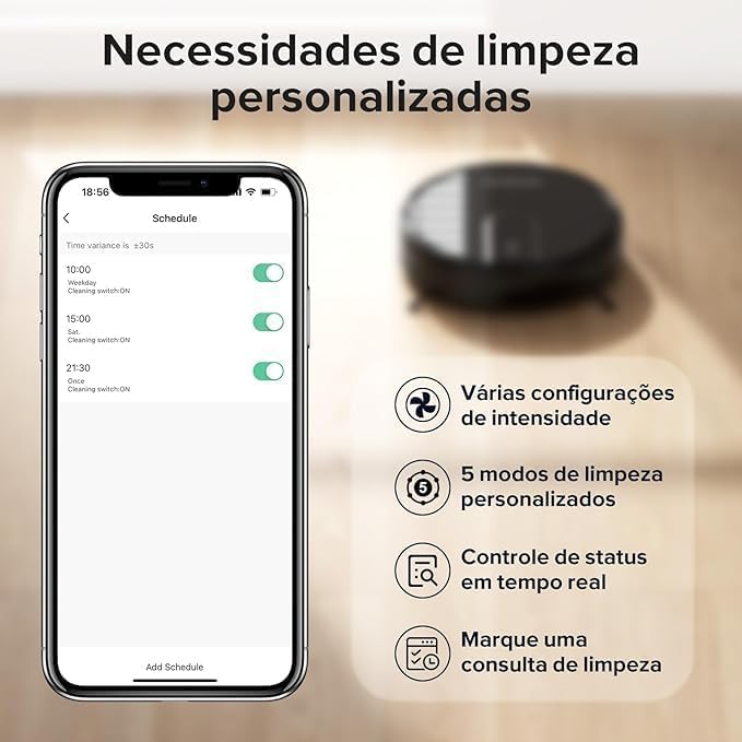 Robot Vacuum Cleaner Robot Vacuum and Mop Combo with 4000Pa Suction, Personalized Cleaning Adjustments, Self-Charging Robotic Vacuum Cleaner, Advanced Obstacle Avoidance