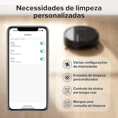 Robot Vacuum Cleaner Robot Vacuum and Mop Combo with 4000Pa Suction, Personalized Cleaning Adjustments, Self-Charging Robotic Vacuum Cleaner, Advanced Obstacle Avoidance