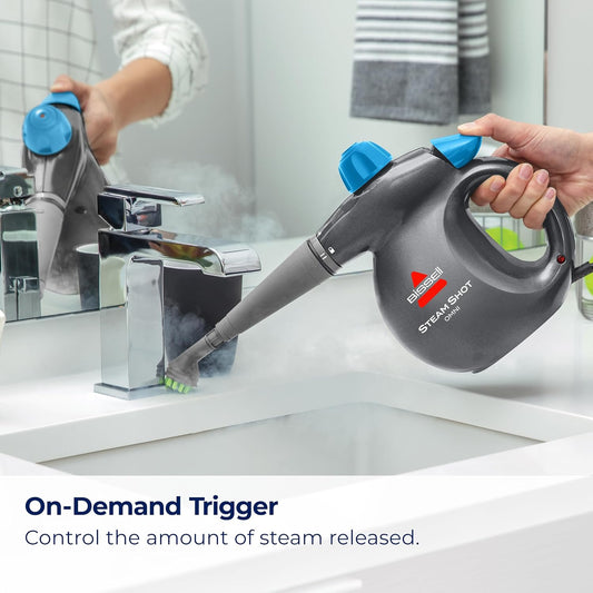 BISSELL Steam Shot Omni Handheld Hard Surface Steam Cleaner Titanium - 4171B, New 2024 Model - PuriLite