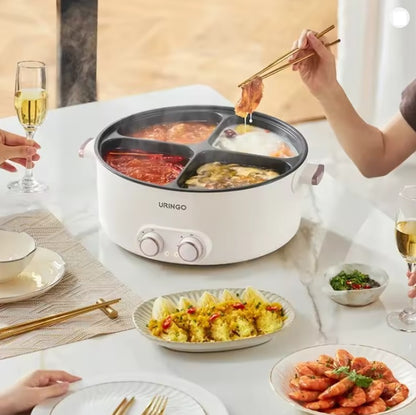 Purilite Select 6L Four-Grid Electric Hot Pot Multi-Function Household Cooking Pot - PuriLite