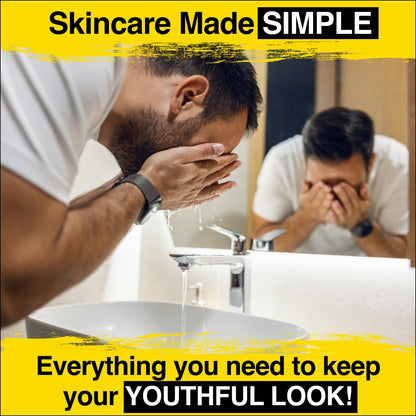 Lumin - Dynamic Duo - Skin Care kit for Men - Includes: Charcoal Face Wash Daily Detox & Daily Face Moisturizer,Suitable for all skin types, Daily Use, Two Month Supply