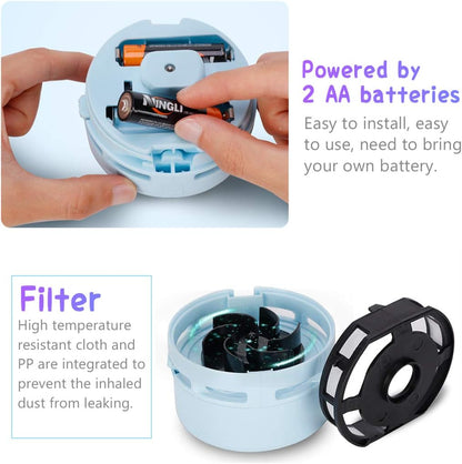 iSuperb Desktop Vacuum Cleaner Portable Keyboard Sweeper Mini Crumb Vacuum Cleaner Table Food Rubber Crumb Dust Remover Cleaner for Home, Office, Cars - No Battery Included (Pure Blue)