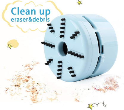 iSuperb Desktop Vacuum Cleaner Portable Keyboard Sweeper Mini Crumb Vacuum Cleaner Table Food Rubber Crumb Dust Remover Cleaner for Home, Office, Cars - No Battery Included (Pure Blue)