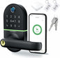 WiFi Smart Door Lock with Handle, THINGSBOLT Fingerprint Keyless Entry, Bluetooth & App Control, Alexa Compatible, Keypad & Key Access, Gateway Included (Black)