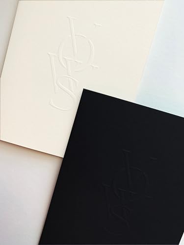 SOLE PAPER CO. Embossed Vow Books, His & Her Unisex, Vow Renwal, Bride & Groom, Wedding Vow Books, Couples Books, Hand Crafted Modern Books (Vellum)