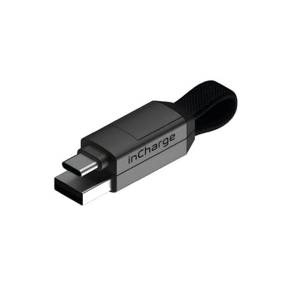 Rolling Square inCharge 6 - USB C Charger Cable, Lightning Cable for Smartphone, Universal Cable Charger 6 in 1, USB Plug, Grey, 15W - PuriLite