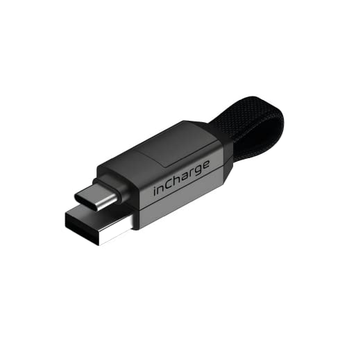 Rolling Square inCharge 6 - USB C Charger Cable, Lightning Cable for Smartphone, Universal Cable Charger 6 in 1, USB Plug, Grey, 15W - PuriLite