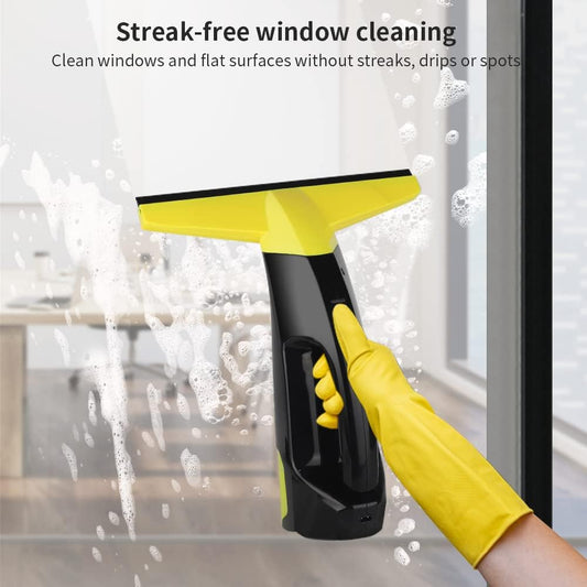 Rechargeable Window Vac, Power Window Vacuum Cleaner Set, Window Squeegee Electric Cleaning Tool for Windows, Tiles, Mirrors, 200ml Water Tank - PuriLite