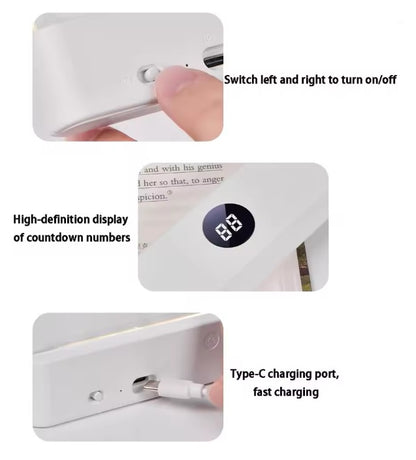 Purilite Select Rechargeable LED Book Light Flat Panel Reading Lamp with 3 Color Modes and Dimmable Brightness - PuriLite