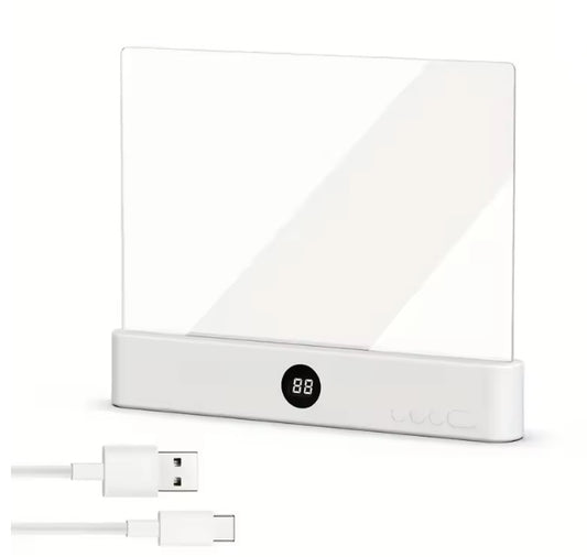 Purilite Select Rechargeable LED Book Light Flat Panel Reading Lamp with 3 Color Modes and Dimmable Brightness - PuriLite