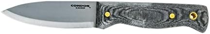Condor Tool & Knife Bushlore 4.375-Inch Drop Point Blade, Handle with Leather Sheath, Plain