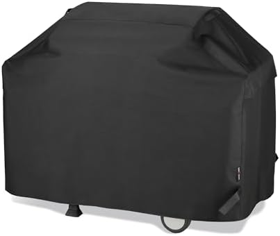 UNICOOK BBQ Cover 55 Inch, Heavy Duty Waterproof Housse BBQ, Special Fade and UV Resistant Outdoor Barbecue Grill Cover, Barbecue Accessories Compatible for Weber Char-Broil Brinkmann and More