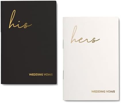 GroomBrideGifts Wedding Vow Book for His and Hers, Soft Touch, Perfectly Sized Bride and Groom Vow Books, Wedding Essentials, Wedding Registry Ideas, His and Hers Gifts