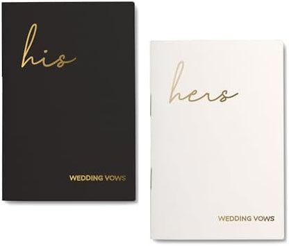 GroomBrideGifts Wedding Vow Book for His and Hers, Soft Touch, Perfectly Sized Bride and Groom Vow Books, Wedding Essentials, Wedding Registry Ideas, His and Hers Gifts