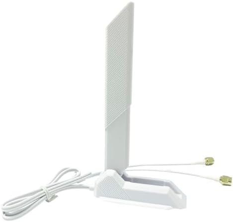 Gintai WiFi 6E Tri-Band Antenna 6GHz 5GHz 2.4GHz Magnetic Base with 2.6ft Extension Cable Gaming WiFi Antenna for PC Desktop Computer ASUS Rog Strix,B550 Motherboard,z790 Card 6E Card,WiFi Router Card