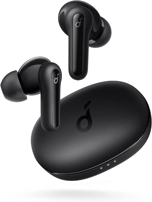 Soundcore by Anker Life P2 Mini True Wireless Earbuds, 10mm Drivers with Big Bass, Custom EQ, Bluetooth 5.2, 32H Playtime, USB-C for Fast Charging, Tiny Size for Commute, Work (Black)