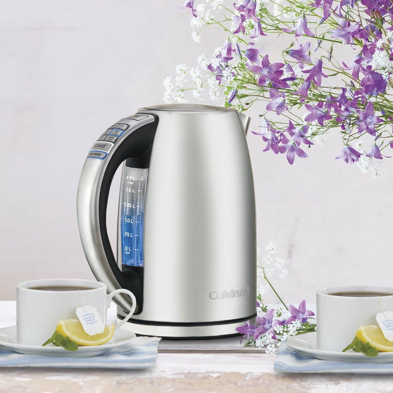 Cuisinart Electric Kettle 1.7L, Temperature Control, Stay-Cool Handles, Stainless Steel (CPK-17C)