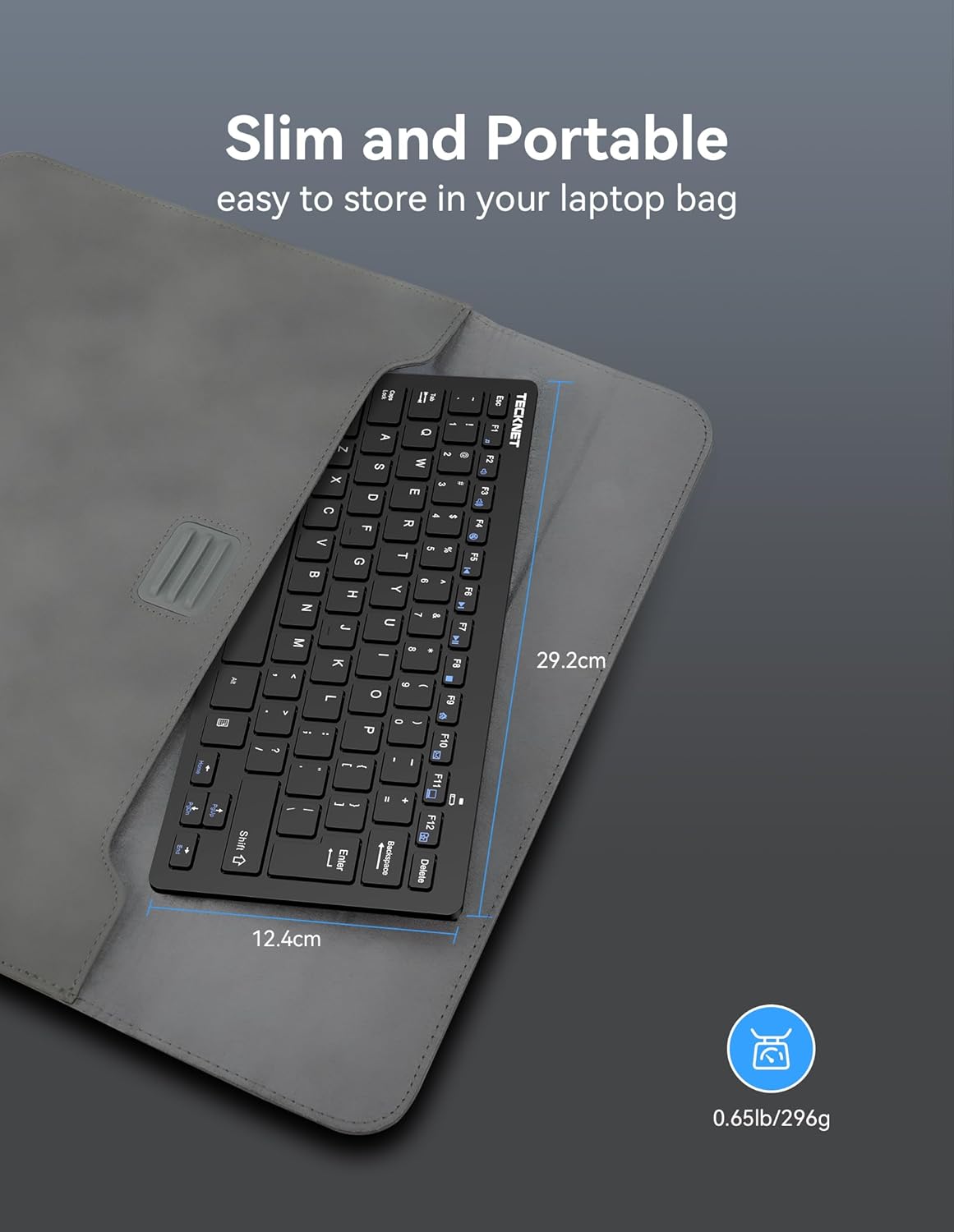 2.4G Wireless Mini Keyboard | Ultra Slim Compact USB Keyboard | Silent Keys | Multimedia Hotkeys | Ergonomic | Black
