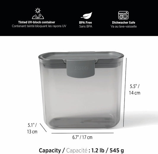 Starfrit PROKEEPER Coffee UV Tinted Container with Coffee Scoop - 1.3LB/590g - Airtight