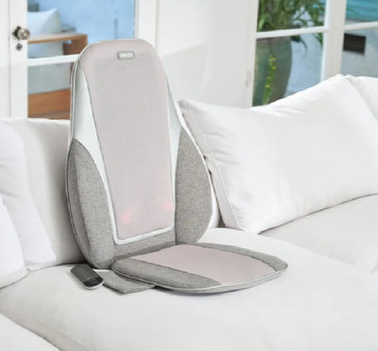 HoMedics Shiatsu + Kneading & Vibration Massage Cushion with Heat | 3-Zone Back Massager with Vibration Seat & Remote Control