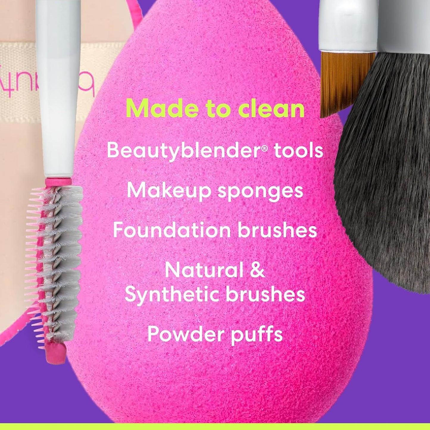 beautyblender blendercleanser solid for Cleaning Makeup Sponges & Brushes, 1 oz