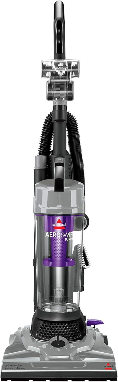Bissell - Upright Vacuum Cleaner - AeroSwift Turbo Compact - Cyclonic separation with secondary built in lifetime filter - - Lightweight