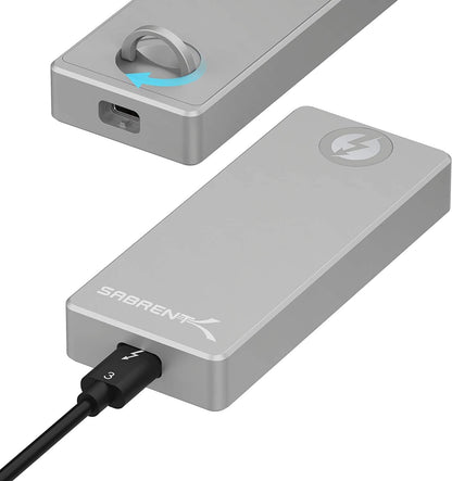 SABRENT M.2 Thunderbolt NVMe Enclosure SSD Docking Station USB C External Aluminum Thunderbolt 3 M2 NVMe Adapter, Tool-Free, with Cooling Pad, Fast Data Transfer, M Key only, Cable Included (EC-T3NS)