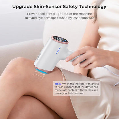ARTOLF Laser Hair Removal for Women & Men, 45°F Ice-Cooling Contact, Safe & Virtually Painless Alternative to Salon IPL Hair Removal Device, Long-Lasting Hair Removal from Home, with Razor & Glasses