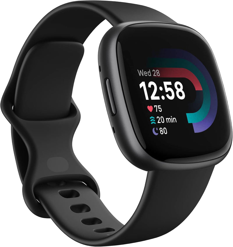 Google Fitbit Versa 4 Fitness Smart Watch for Men and Women with Daily Readiness, Gps, 24/7 Heart Rate, 40+ Exercise Modes, Sleep Tracking and More, Black/graphite, One Size (S and L Bands Included