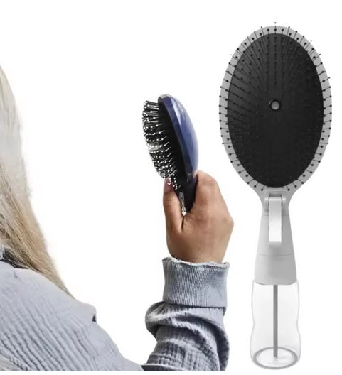Purilite Select Water Spray Hair Brush – Customizable Pillow Shape Comb with Built-In Spray Bottle for Detangling, Scalp Massage & Salon Styling - PuriLite