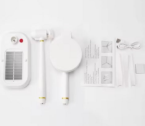 Purilite Select Solar Powered Table Lamp with Fan – Multifunctional LED Light & Cooling Combo, Dimmable, Portable Emergency Indoor Outdoor Lamp