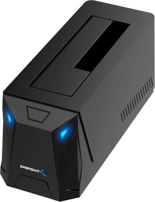SABRENT USB-C Hard Drive Docking Station, 2.5"/3.5" Inch SATA SSD & HDD Tool Free 10Gbps Docking Station, Hot Swappable, Supports 20TB Drives, for Windows and Mac (DS-UC1B)