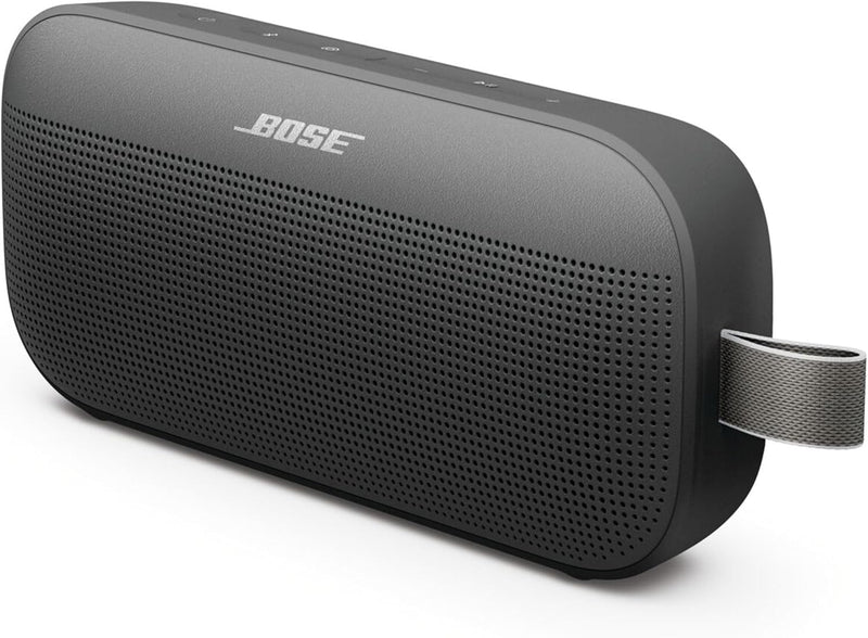 New Bose SoundLink Flex Portable Bluetooth Speaker (2nd Gen), Portable Outdoor Speaker with Hi-Fi Audio, Up to 12 Hours Battery Life, Waterproof and Dustproof, Black