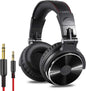 OneOdio Pro-10 Over Ear Wired Headphones for School Studio Monitor & Mixing DJ Stereo Headsets, 50mm Neodymium Drivers, in-Line Mic, 3.5mm/6.35mm Jack for AMP Computer Recording Phone Piano Guitar