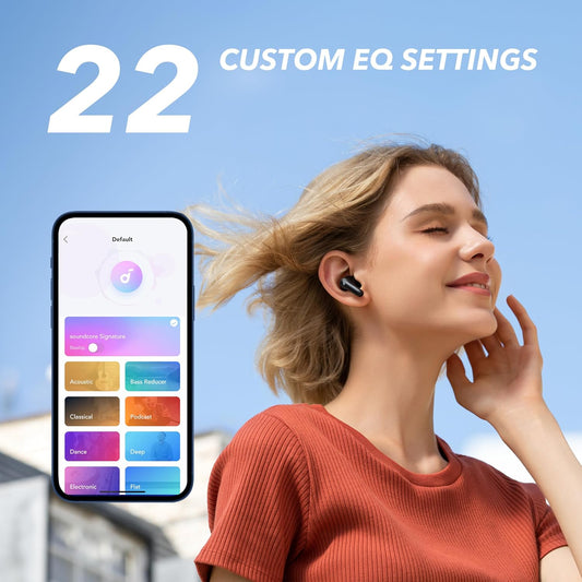 Soundcore by Anker Life P2 Mini True Wireless Earbuds, 10mm Drivers with Big Bass, Custom EQ, Bluetooth 5.2, 32H Playtime, USB-C for Fast Charging, Tiny Size for Commute, Work (Black) - PuriLite