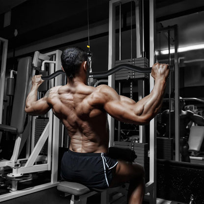 LAT Pulldown Bar One Piece with Full Wrapped, 37in LAT Pulldown Attachments for Cable Machine, LAT Pull Down Bar Triceps Pushdown Bar Shoulder Back Arm Muscles Strength Training