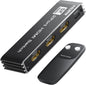 avedio links HDMI 2.1 Switch 4K@120Hz with Remote, 8K@60Hz Bi-Directional HDMI Switcher, Aluminum HDMI Splitter 2 in 1 Out Ultra HD HDR Compatible with PS5 Xbox Fire Stick and More (Black)