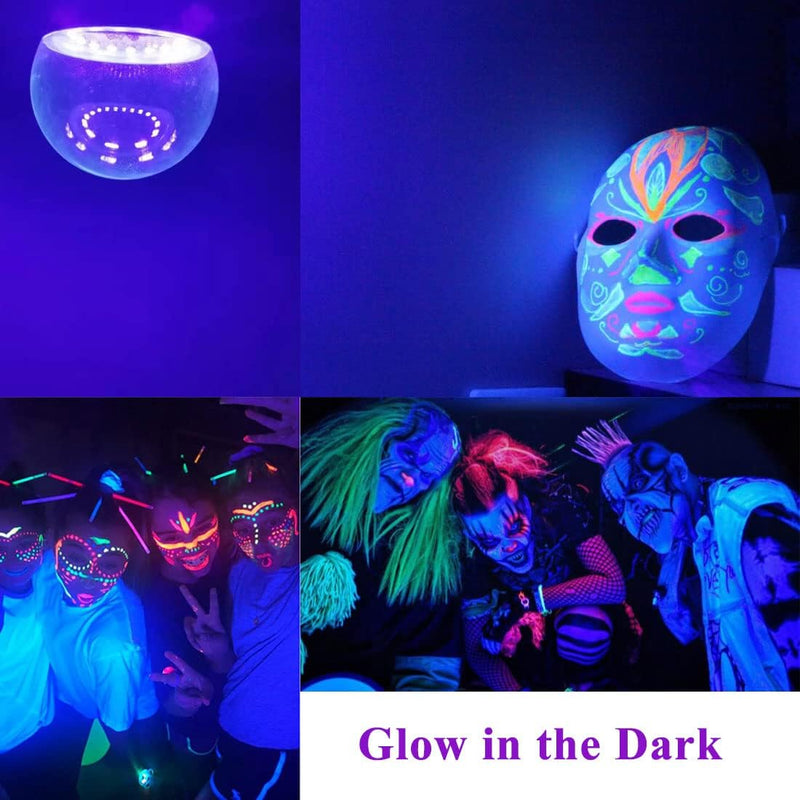 9W LED Black Light Bulbs, Replace 75W Blacklight Bulb, E26 Base UVA Level 395-400nm, Glow in The Dark UV Bulb for Body Paints, Birthday Party, Fluorescent Posters, Club, Neon Posters, 3 Pack