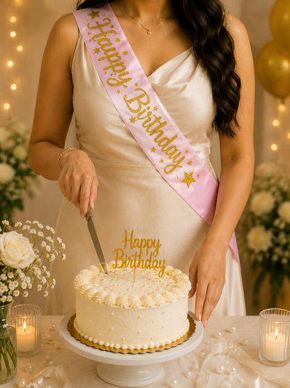 Bride To Be Sash | Happy Birthday Sash | Bridal Shower Sash | Bachelorette Party Sash | Birthday Party Celebration Sash | Premium Quality Multiple Colors
