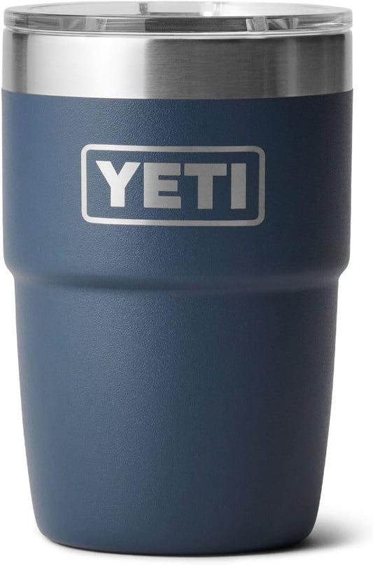 8 oz Insulated Coffee Mug with Lid, Stackable Double-Wall Vacuum Stainless Steel Cup with Ceramic Lining, Barista-Friendly Dishwasher Safe Travel Mug