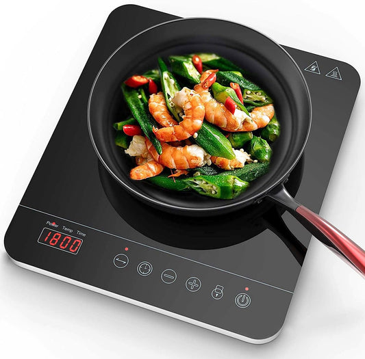 Aobosi Portable Induction Burner Cooktop 1800w Fast Efficient Cooking,Digital Sensor Touch LED Screen Countertop Burner,Electric Stove Cooker 9 Power 10 Temperature Setting With locking functio