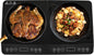 COOKTRON Double Induction Cooktop Burner, 1800W Induction Countertop 2 Burner Portable, Precision Temperature Independent Control, 10 Temperature 9 Power Settings, with Child Safety Lock & 4H Timer