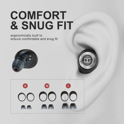 Monster Achieve 100 AirLinks Wireless Earbuds, Super Fast Charge, Bluetooth 5.0 in-Ear Stereo Headphones with USB-C Charging Case, Built-in Mic for Clear Calls, Water Resistant Design for Sports