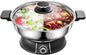 YONGXING HS-160BU 1500W Electric Hot Pot with Divider, 5L Dual-Sided Stainless Steel Steamboat for 4–8 People, Removable Pot, Adjustable Temp Control, Easy to Clean