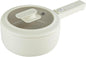 CERAMAX Electric Hot Pot with Lid & Steamer for Cooking, 1.5L Ceramic Hot Pot Electric Skillet, Ramen Cooker, Portable Hotpot Pot Electric Cooker Frying Pan for Dorm Room Essentials, Camping, RVs